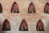 Vientiane, Laos - Wat Si Saket, The gallery around the sim houses thousands of Buddha statues in various mudras, dating  from the 16th century.